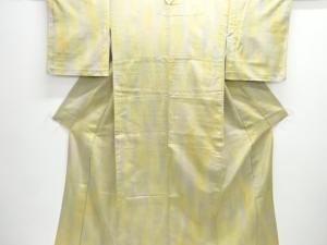 アンティーク　暈し柄手織り節紬単衣着物